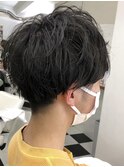 MEN'S HAIR  センターパート　ツイストスパイラル　コンマヘア