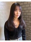 韓国レイヤー　姫カット　レッドブラウン　赤髪　橿原　奈良