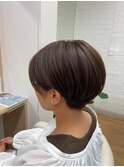 刈上げショート/ミニボブ/ハンサムショート/丸みシルエット/小顔