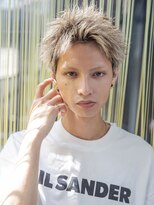 【メンズstyle】ベリーショートニュアンスパーマグレーベージュ