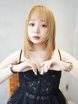 ニコ トウキョウ 渋谷(nico TOKYO)&nbsp;顔まわりレイヤーカット/くびれヘア/透明感ベージュ/渋谷