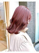 Say.イメチェンミディアム外ハネボブ美髪ワイドバング暖色青山