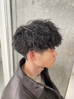 ワンズ リー 下北沢店(ONE's ly)&nbsp;ハイライト/マッシュパーマ/ウルフ/アッシュブラック