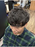 シャドウパーマ×マッシュ