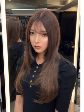 ラピス 渋谷本店(Lapis) ココアブラウン/ブリーチなし/シールエクステ/レイヤーカット