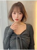ハイレイヤー/ミディアム・ボブ/20代/30代/顔周り・フェ