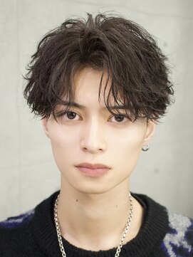 エデアンホンテン メンズサロン(EDEAN 本店 (旧:EDEAN 上通)) 熊本シャドウフェザーメンズパーマセンターパートスパイラル