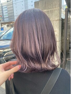 ファンド 千葉(fand) ラベンダーグレー/ぷつっとボブ/マッシュ/センターパート