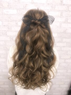 ヘアセット専門店 ナゴミ 池袋店(nagomi) お出掛け/デート/パーティー/リボン/ふわふわハーフアップ☆