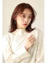 エクリフルール(equri fleur) 【イルミナカラー】 小顔ロブ外ハネミディ