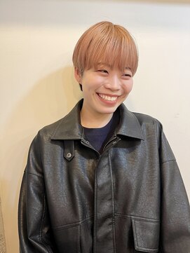 ラムネ mash short×pink beige