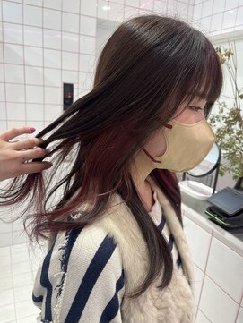 ロンドルーチェ 心斎橋(Lond luce) ダークアッシュ/ミディアムレイヤーカット［髪質改善/縮毛矯正］