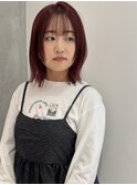 【YOKE】20代30代ピンクベージュ顔まわりレイヤー結べるボブ