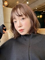 アンドレイ 表参道(andrey)&nbsp;デザインカラー/レイヤーカット/ウェットヘア/オリーブベージュ