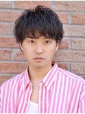 束感王道マッシュソフトツイストパーマツーブロックウルフ