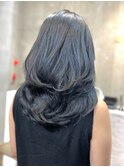 くびれヘアレイヤーカット20代30代40代似暗めカラー段カット