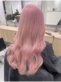 くびれヘア/アプリコットオレンジ/夏のヘアアレンジ/渋谷