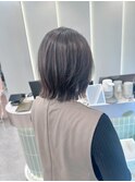 オリーブグレー/前髪/ボブ/マロンベージュ/レイヤーカット/小顔