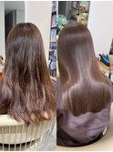 美髪縮毛矯正+髪質改善ストレート