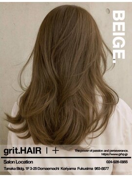 【grit.】オリーブベージュ × レイヤー