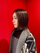 テントー 大泉学園店(Tento-)&nbsp;タイト&ウェットのモードボブ×深みピンクバイオレット