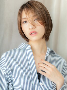 カバーヘア ブリス 戸田公園西口店(COVER HAIR bliss) モカブラウンブリーチなしナチュラルショート320Z戸田公園30代