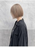 くびレイヤーエモージュ前髪モテベージュレイヤーミディ/高円寺
