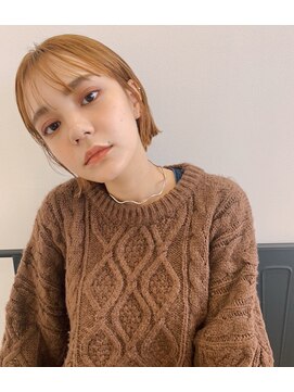 ギフト(GIFT) 【GIFT】ボブショート/シースルー前髪/テラコッタ