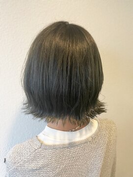 ヘア カンパニー トワ 千葉店(TOWA) 切りっぱなしカーキグレージュボブ！！