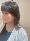 髪質改善・韓国・ショート・ベージュハイライトインナーカラー