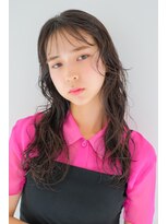 ヘアサロンガリカアオヤマ(hair salon Gallica aoyama)&nbsp;大人可愛い2wayバング/くびれロングゆるパーマ透明感<青山>