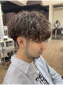 波巻きスパイラル/パーマ/ツイストパーマ/刈り上げ/マッシュ