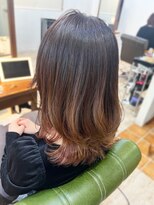 【山田】お客様スタイル☆グラデーションベージュミディ