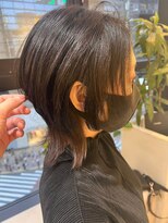 ジーナエス 札幌(Zina S)&nbsp;【Zina S 札幌】黒髪/グレーベージュ/レイヤーロング/前髪パーマ