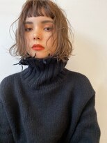 ヲタク(wotaku.)&nbsp;ベージュアッシュブリーチなしダブルカラー透明感カラーボブ