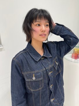 ハイブ 金沢(Hive) ショートボブウルフ小顔ヘアレイヤーカットブルーブラック
