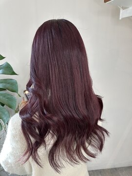 ピークスヘア(peaks hair) ピンクボルドーダブルカラーチェリーブラウン学割U24堀江新町