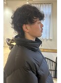 【宇根底知穂】メンズスパイラルパーマ