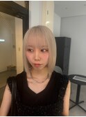 20代30代大人可愛い髪質改善カラー×ハイトーンストレート