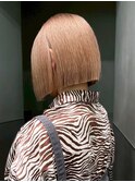 ハイトーンダブルカラーボブ韓国ヘア美髪ミディアム_ba555602