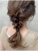 #編み込みアレンジ　#ラフヘアアレンジ