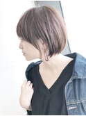 ボブ前髪あり前髪パーママッシュショートレイヤーショート