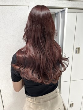 ラルムバイシー 新宿(LARME by Sea) ブリーチダブルカラー/カシスピンクブラウン×レイヤーカット