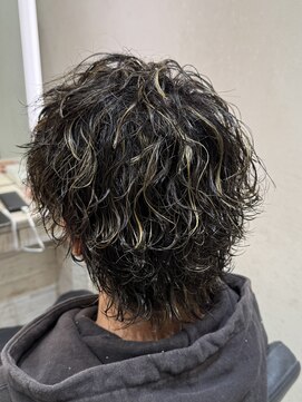 ニューヨーク ニューヨーク マザーズ イオン四條畷店(NYNY Mothers) メンズウルフ/波巻きパーマ