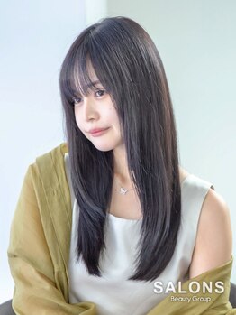 サロンズヘアー 段原店(SALONS HAIR)の写真/<艶髪HITA縮毛矯正＋カット￥9800>うねりや広がり、クセの強い髪も自然なストレートと手触りに感動♪