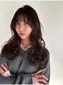 顔周りレイヤー/似合わせカット/ピンクブラウン