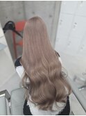 イメチェン/ピンクベージュ/アンブレラカラー/前髪/栄