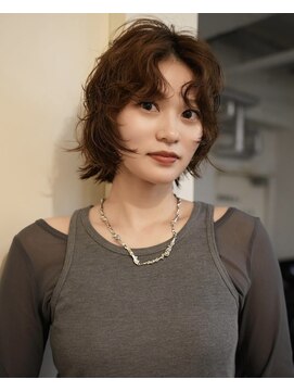 ノラ シブヤ(NORA) 小顔ミディアムパーマミディアムデジタルパーマボブパーマ前髪