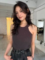ヨーク(YOKE)&nbsp;レイヤーカットハッシュカットダークブラウン暗髪
