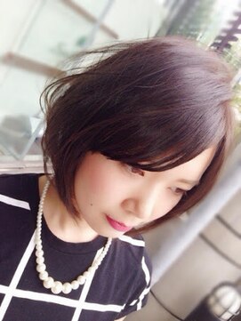 スティルヘア(still hair) 20代30代40代ワンカール小顔ナチュラル艶ボブピンク系ブラウン